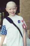 Joshua coming home from chemo-- Fall 2002